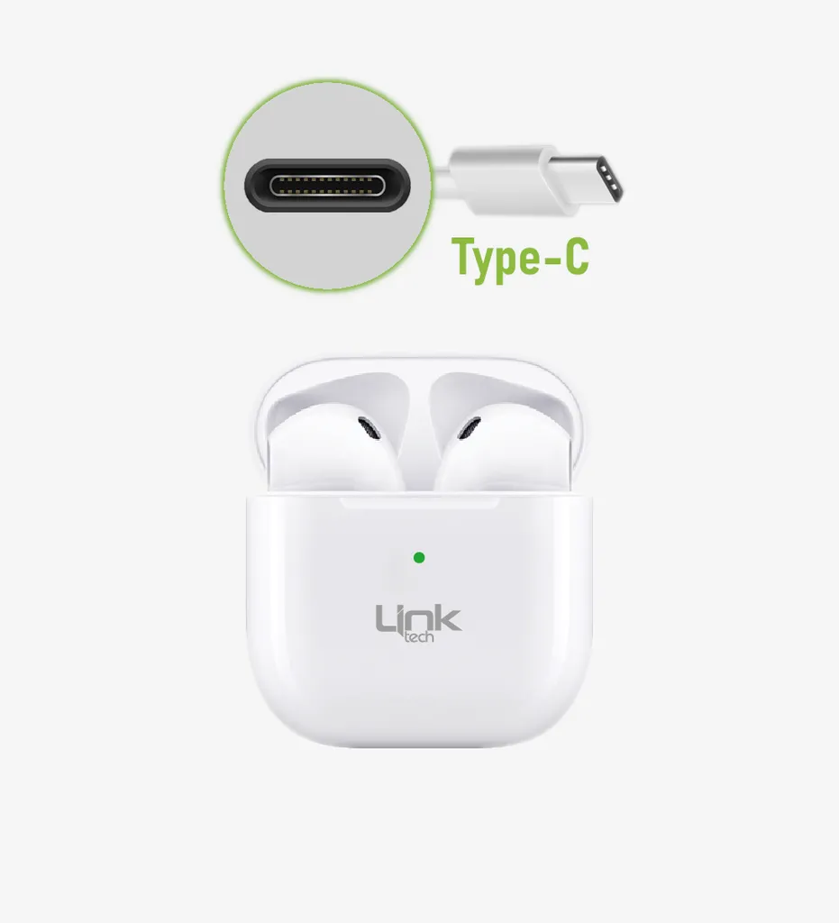 Linktech AP01 SmartPods TWS Bluetooth Kulaklık – Bluetooth 5.3, HD Ses, Type-C Şarj - Galeri Görseli