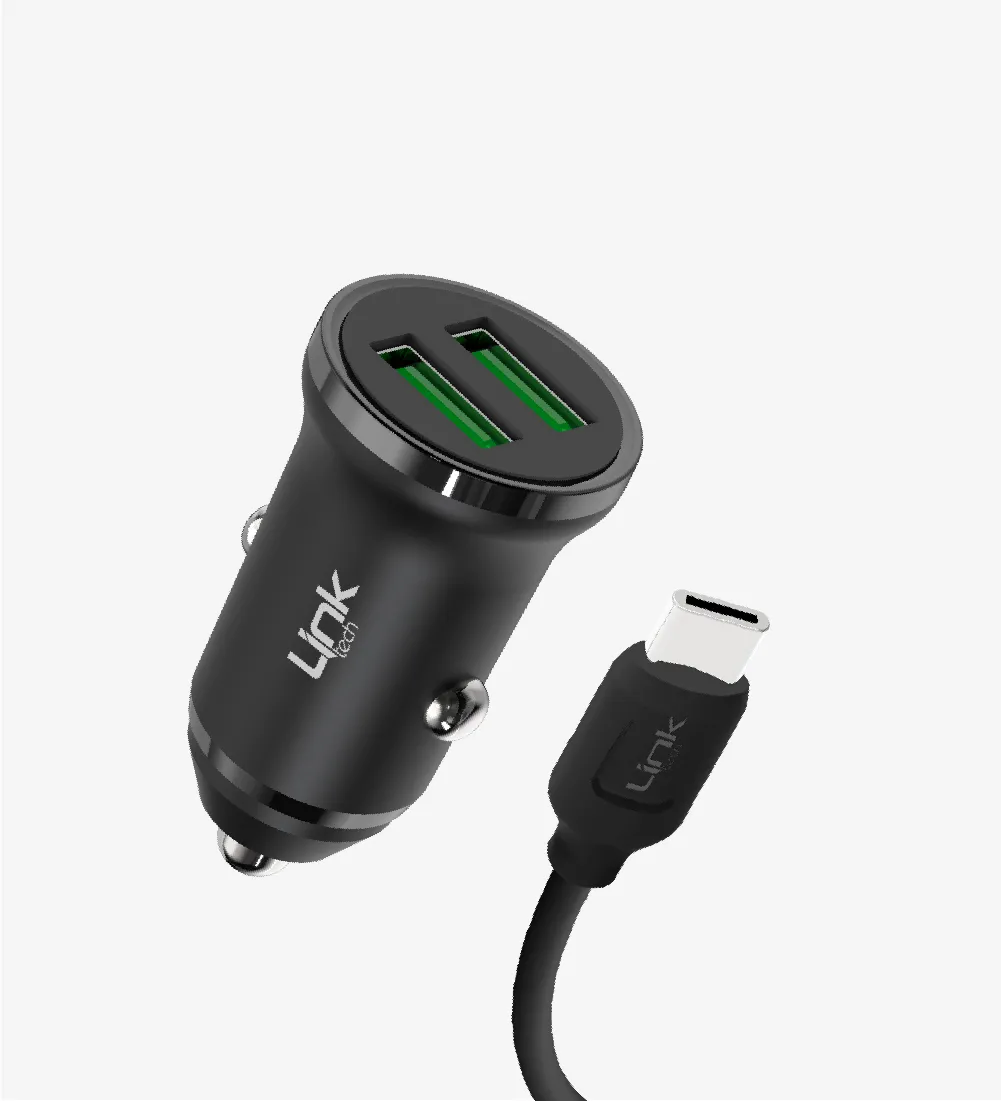 Linktech C483 12W Araç Şarj Adaptörü ve Type-C Şarj Kablosu