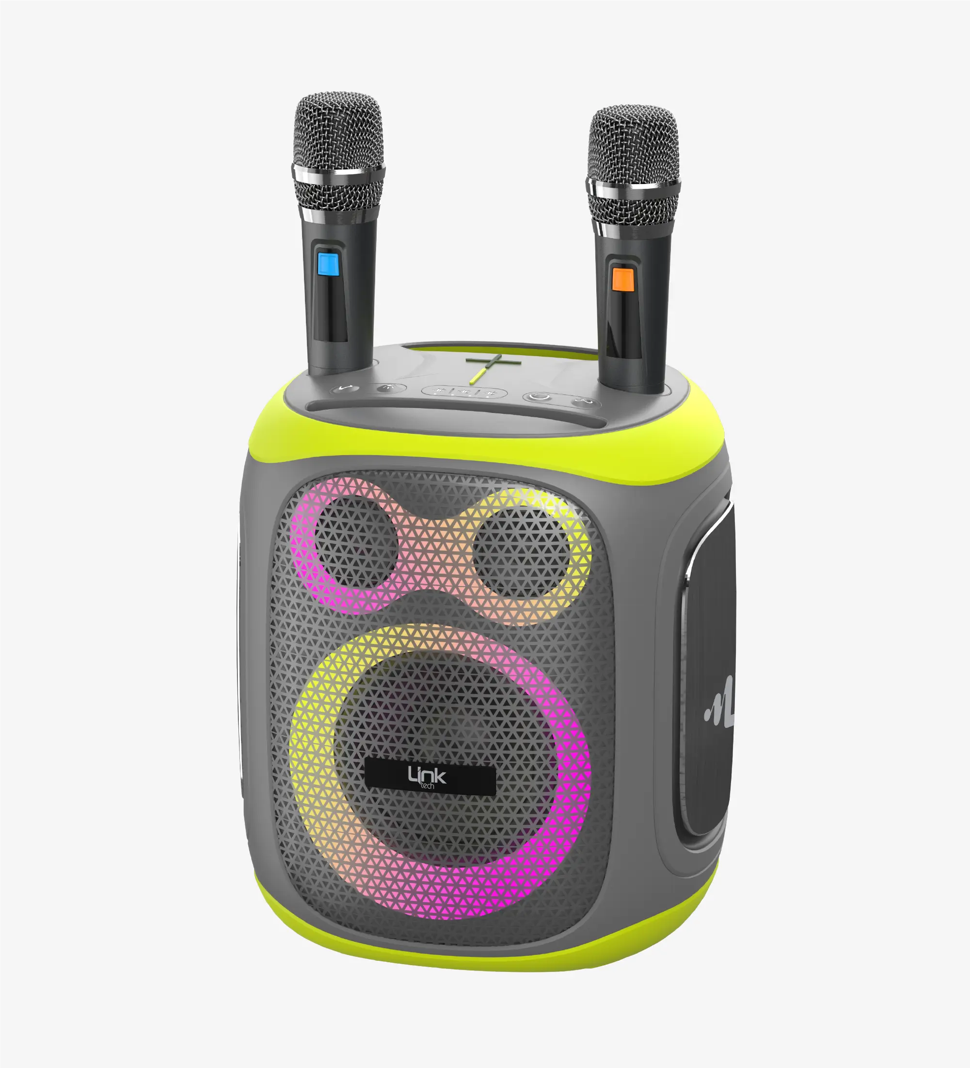 M421 Premium 120W Extra Bass Bluetooth Hoparlör Çift Kablosuz Mikrofonlu - Galeri Görseli